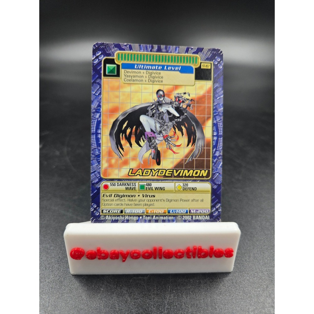 LadyDevimon ST-167 Ultimate Level Digimon Digi-Battle Card 2002 Bandai Virus